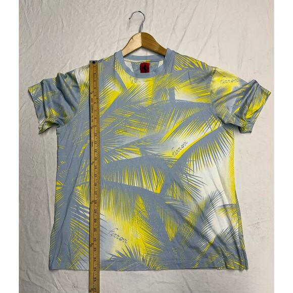 Ferrari T Shirt Mens Size Small Grey Yellow All Over Print Sports Car Racing F1 - Picture 7 of 9
